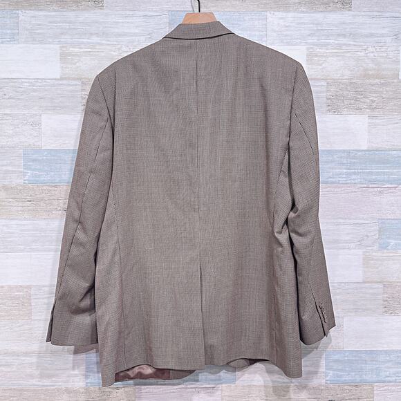 Loro Piana Italy Cremieux Collection Houndstooth Sport Coat Brown Wool Mens 43L - Picture 5 of 9